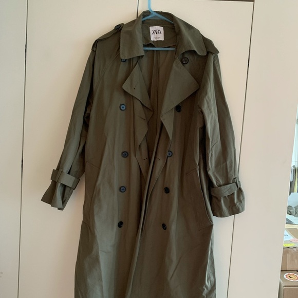 Zara Jackets & Blazers - Zara olive trench